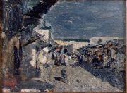 Maria Fortuny i Marsal Mercat i cases France oil painting artist